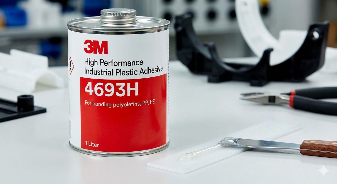 Pengaplikasian 3M Industrial Plastic Adhesive 4693H untuk Perekatan Bahan PP dan PE Tanpa Perlu Primer Atau Pra-perlakuan